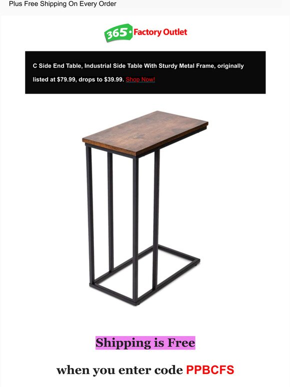 C Side End Table $39.99 Shipped