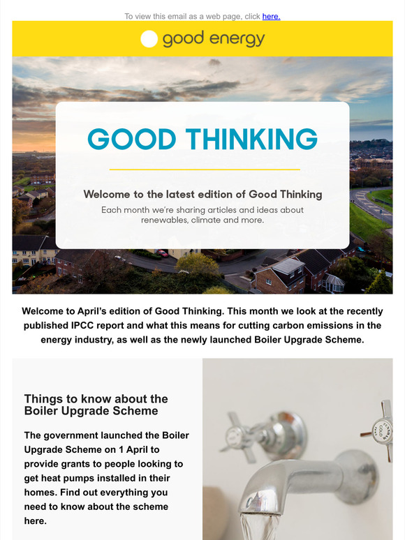 Good Thinking: Green updates from the Good Energy team