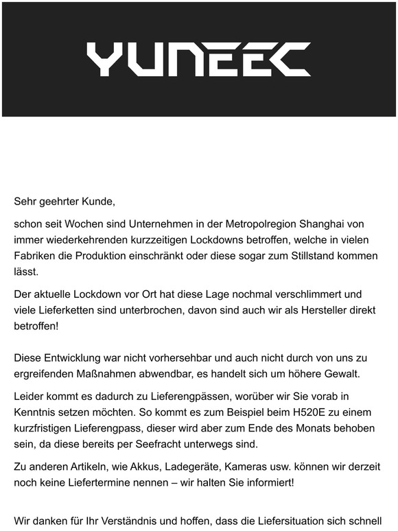 Ihr Yuneec Service Team