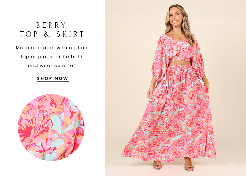 Berry top & skirt