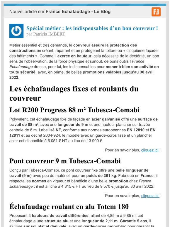 [Nouvel article] Spcial mtier : les indispensables dun bon couvreur !