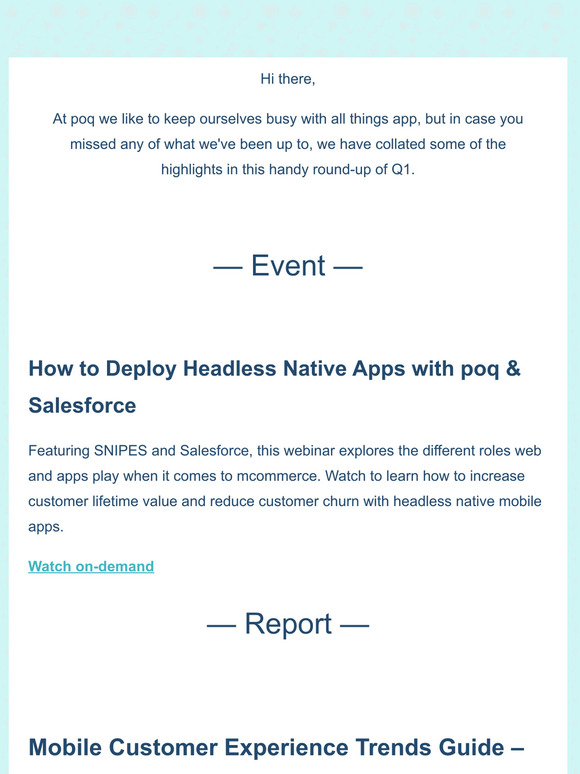 Your Poq Round-Up Newsletter | Events, Insights, News, and More...