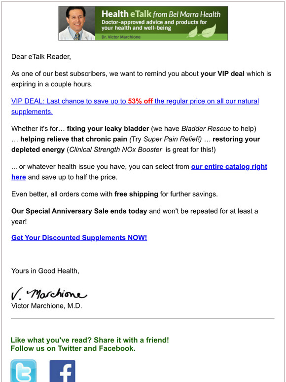 Your VIP Deal Ends Today!