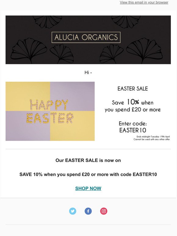 Our Easter Sale is now on