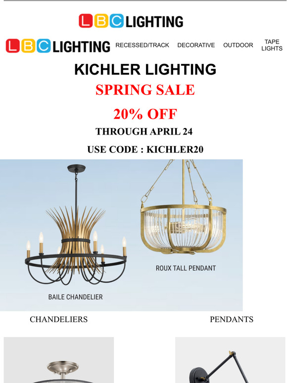 Kichler Lighting Selections from LBC Lighting