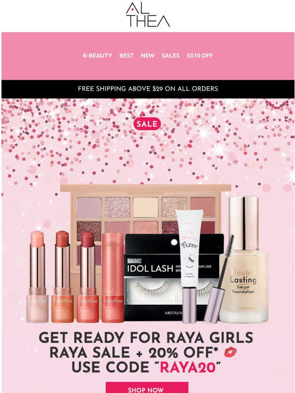 ALTHEA MAKEUP SALE + EXTRA 20% OFF