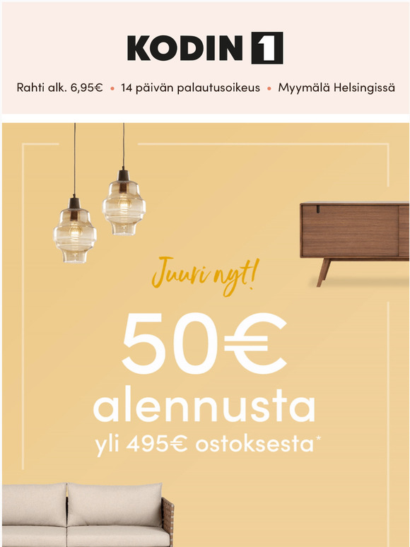 Sst 50 seuraavasta ostoksestasi!