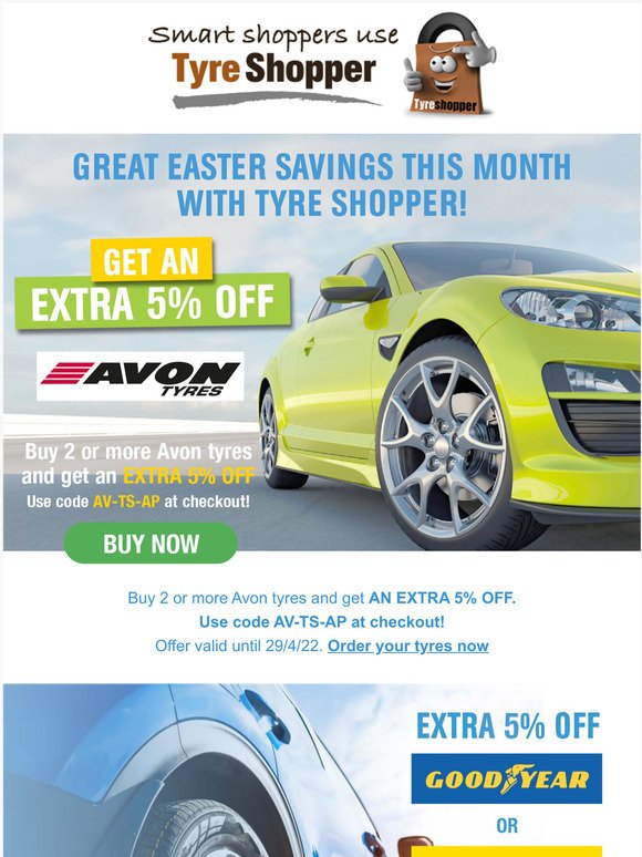 Spring savings on your tyres!