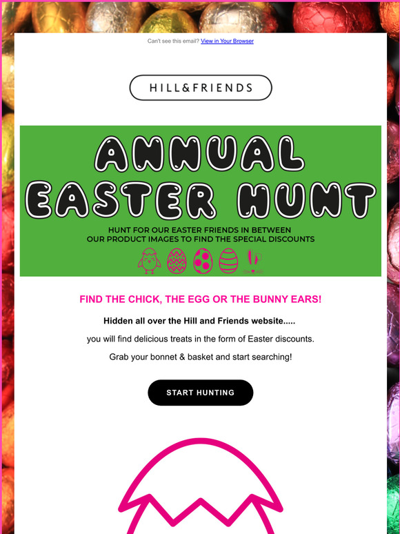 THE H&F ANNUAL EASTER HUNT IS ON!   HUNT THE DISCOUNT!