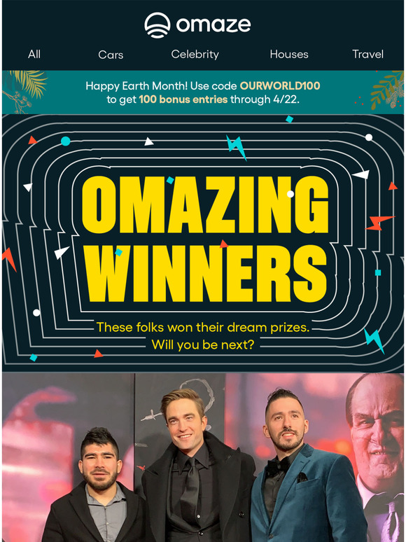 Omaze Real people win & YOU could be next! Milled