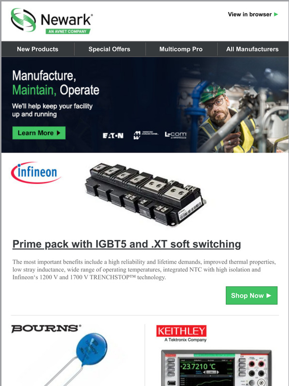 Selection of recommended electronic components, offers & more
