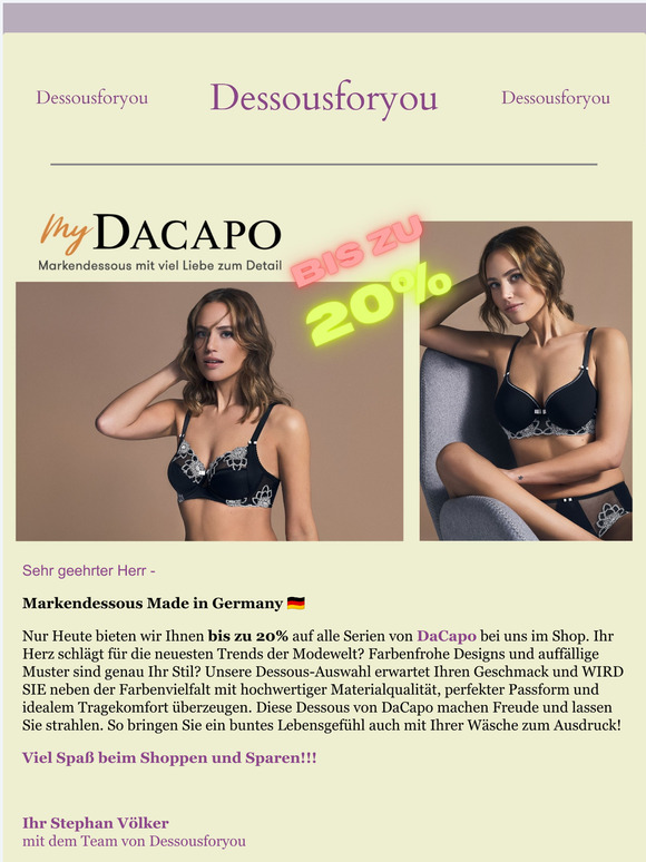 Bis zu 20% auf alles von  DaCapo