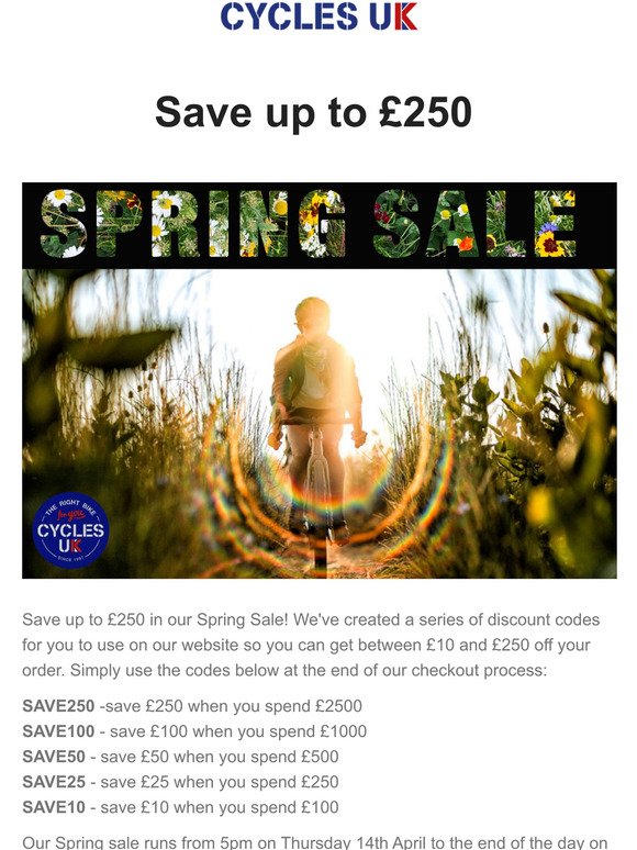 Spring Sale - Save up to 250