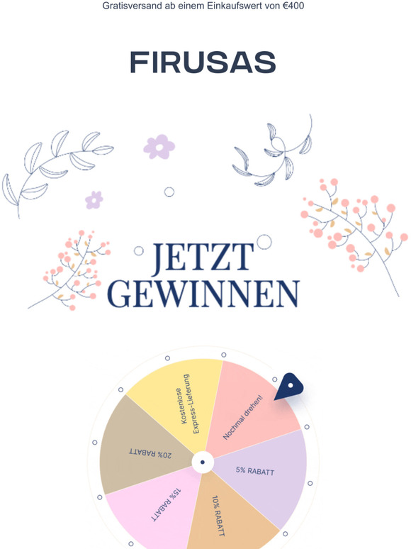 Gewinnen Sie! Jetzt Glcksrad drehen!