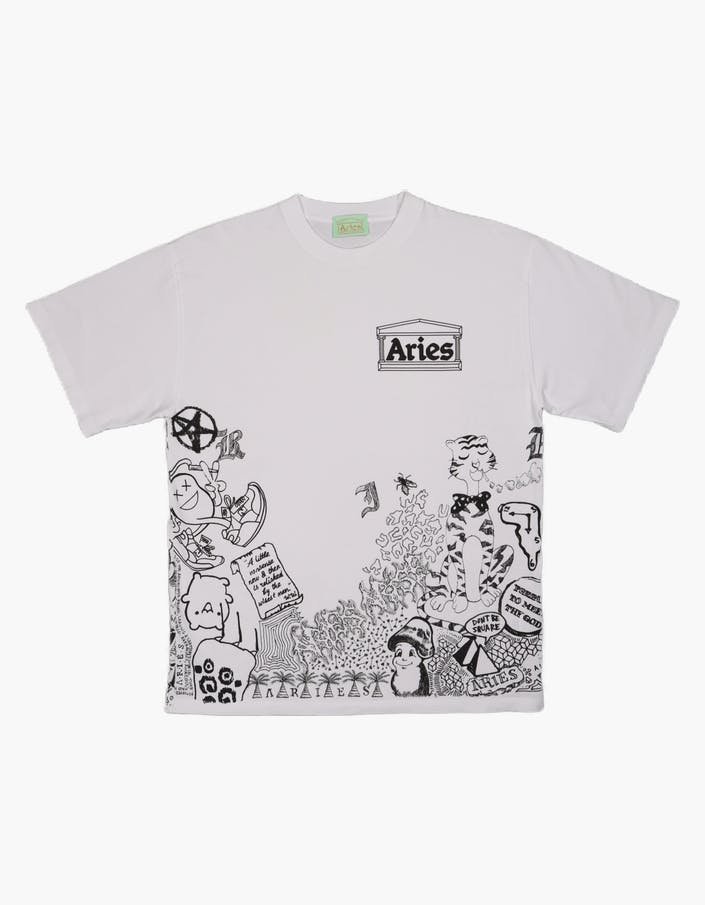 Doodle Ss Tee White