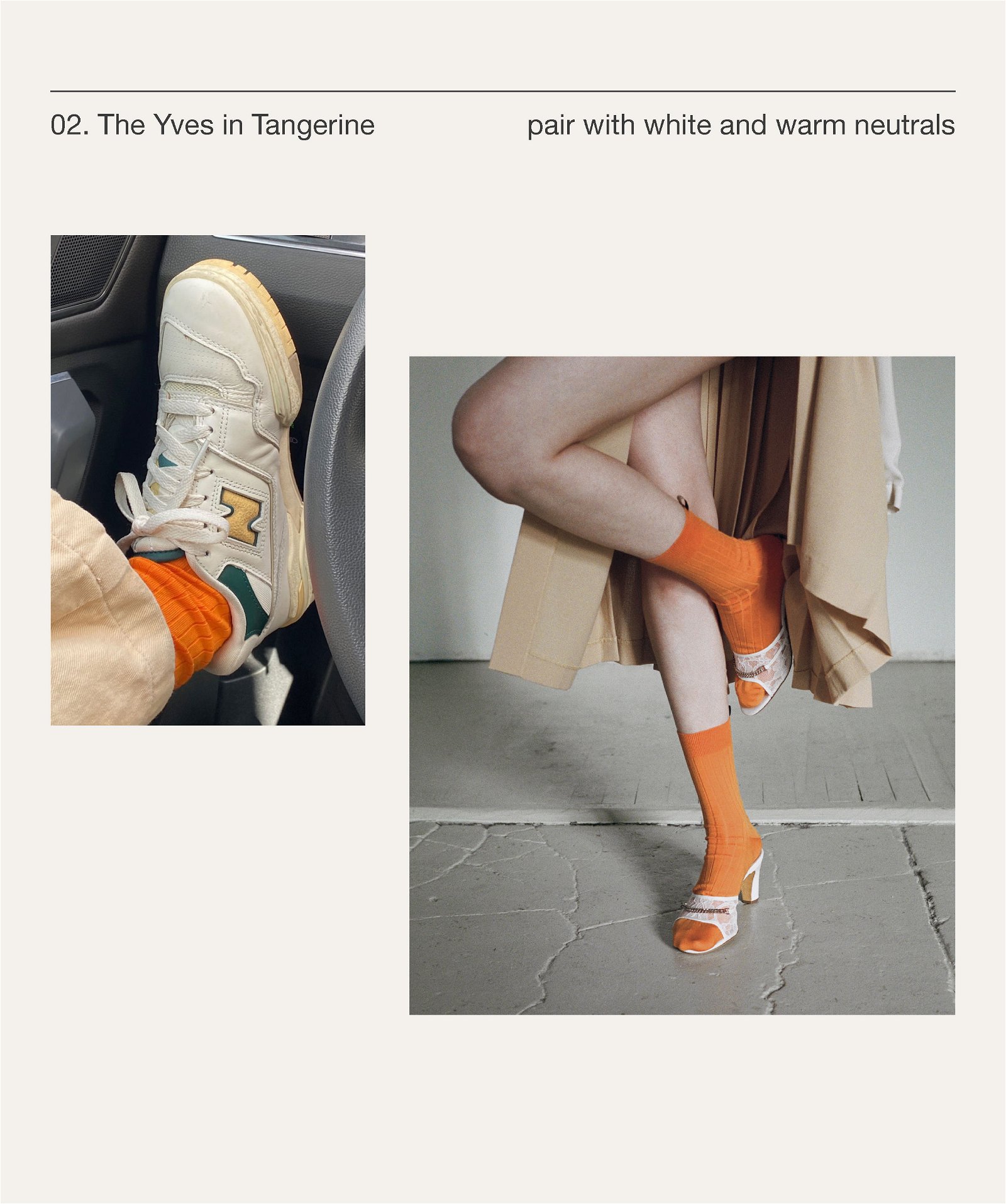 02. The Yves in Tangerine. Pair with white and warm neutrals