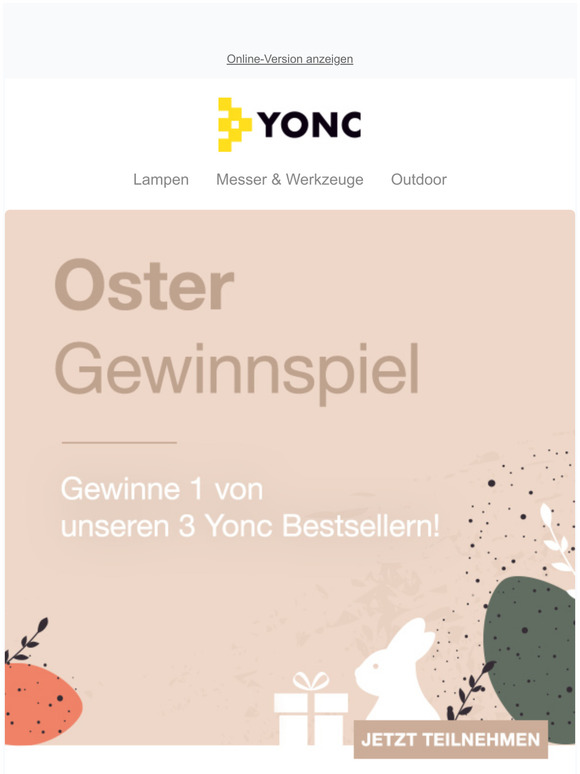 Oster Gewinnspiel - Gewinne 1 von unseren 3 Yonc Bestsellern!