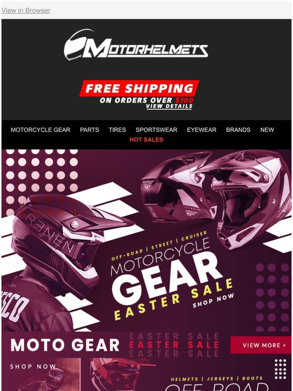 The Easter Sale is On! Shop our Motorcycle Gear Specials Now!