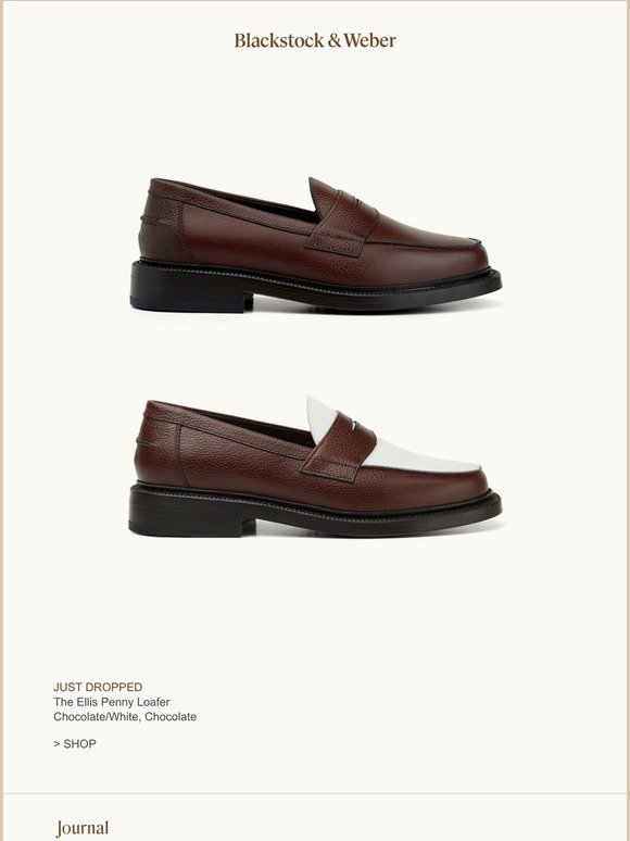 Blackstock & Weber: The Ellis Penny Loafer in Chocolate and Chocolate