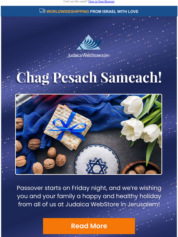 JudaicaWebStore.com: Happy Passover From Judaica WebStore! | Milled