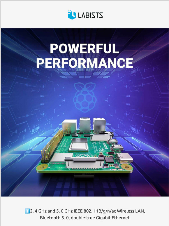 LABISTS Raspberry Pi 4 Model B 4GB RAM Motherboard is in stock.