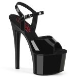 Plateau Sandalette PASSION-709 - Lack Schwarz