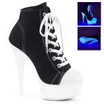 Canvas High Heel Sneakers DELIGHT-600SK-02 - Schwarz