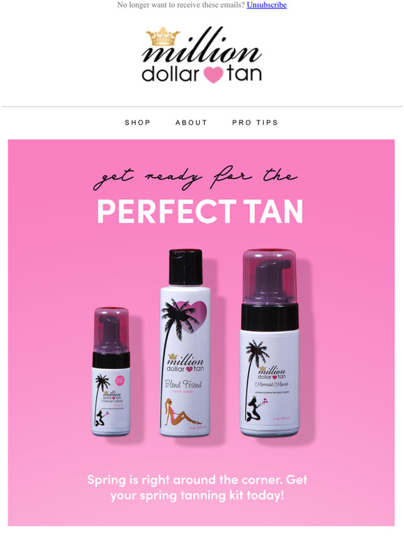  Spring Sale! Save up to 40% off on tanning kits today
