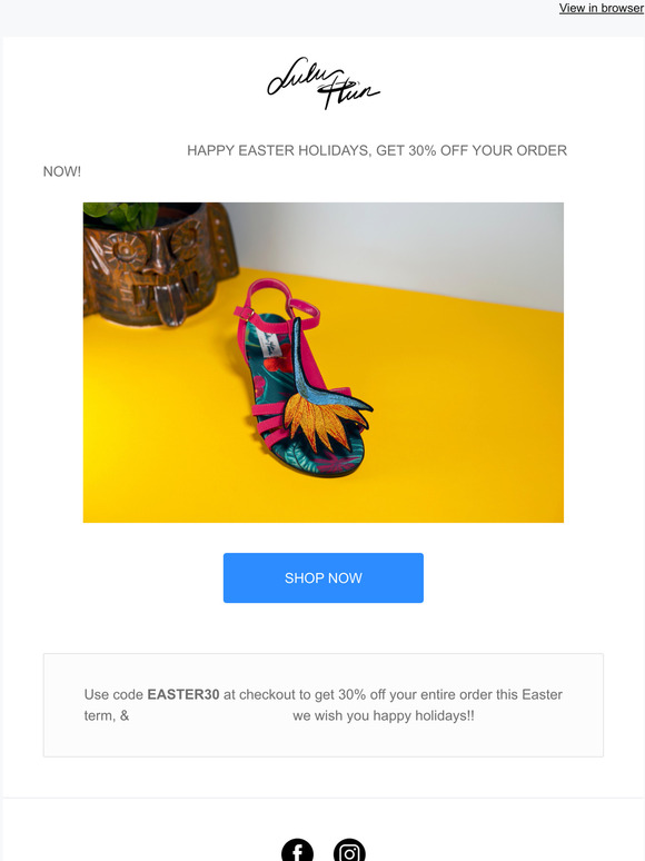30% OFF EASTER SALE!!