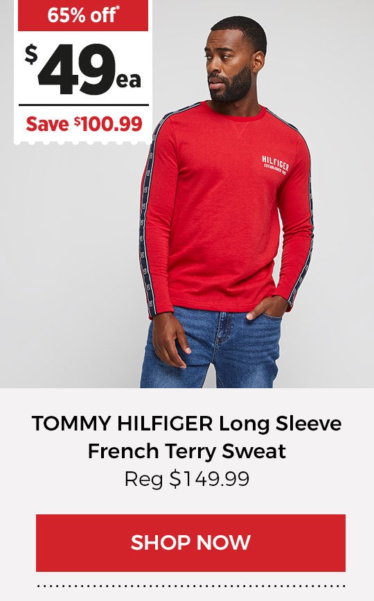 TOMMY HILFIGERLONG SLEEVE FRENCH TERRY SWEAT