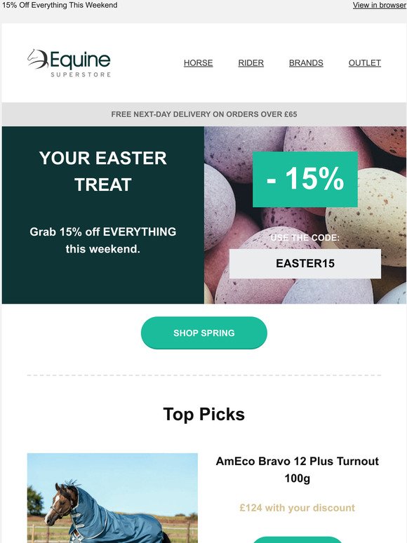 Your Easter Treat - 15% Off Everything 