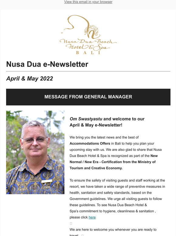 Nusaduahotel Explore Nusa Dua Beach Hotel Spa S Specials In June July 22 Milled