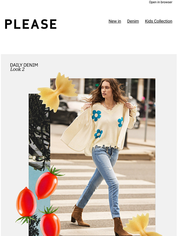 Denim + knit. Its a match!