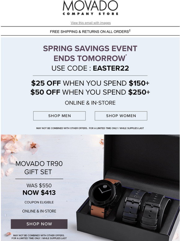 Movado Company Store: Father's Day sale 
