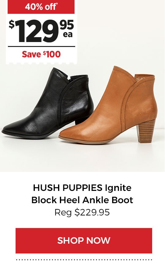 Hush Puppies Ignite Block Heel Ankle boot