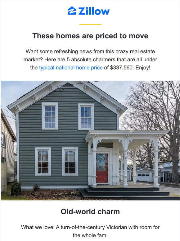 zillow 5 homes we love for under 338K Milled