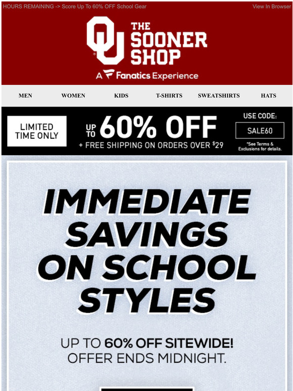 RUN Don't Walk | Up To 60% Off Ends Tonight