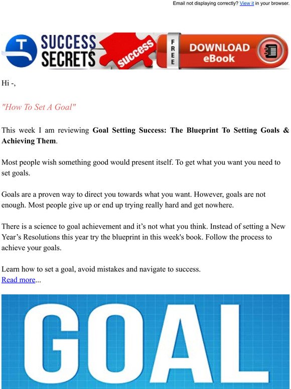 How to set a goal