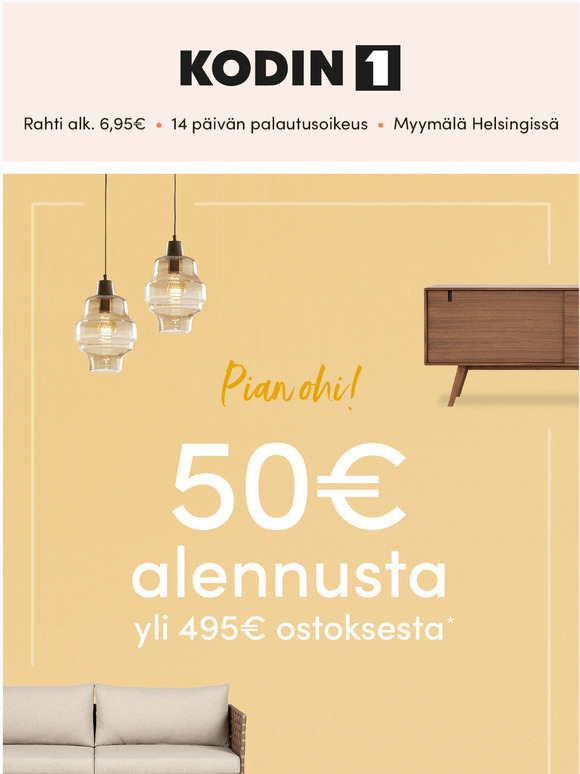 , l unohda alennuskoodiasi!