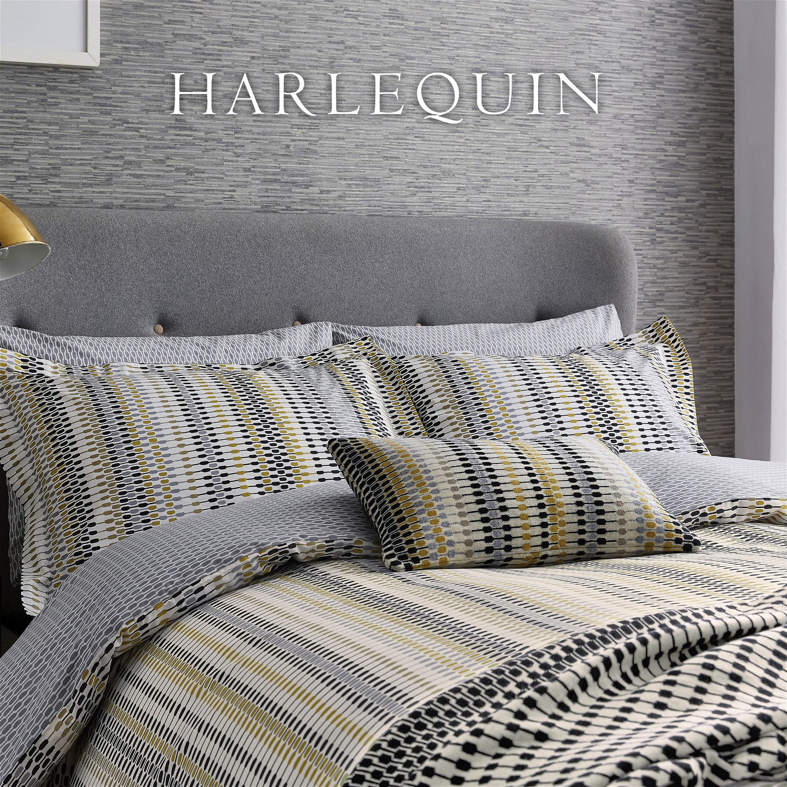 Harlequin Array Bedding in Charcoal