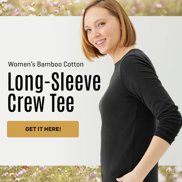 Women’s Bamboo Cotton Long-Sleeve Crew Tee