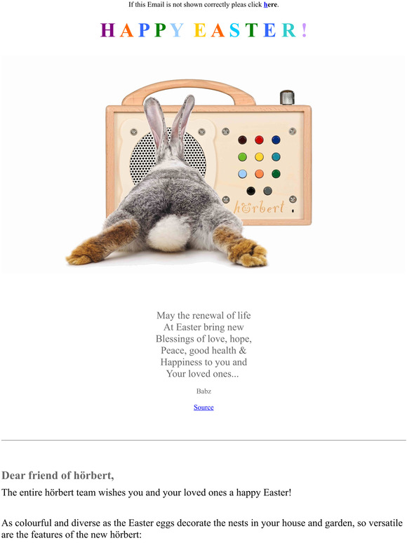 hrbert wishes a Happy Easter!