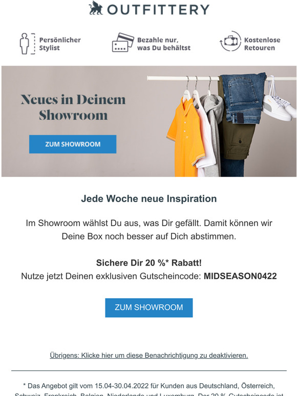 Dein Showroom wurde aktualisiert!
