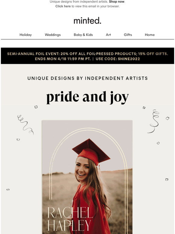 Minted: You're invited: FREE shipping 