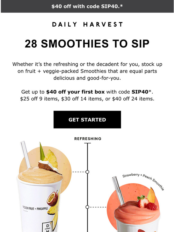 Daily Harvest: Your Smoothie Guide Has Arrived + $40 Off | Milled