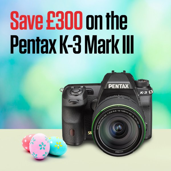 Save £300 on the Pentax K-3 Mark III