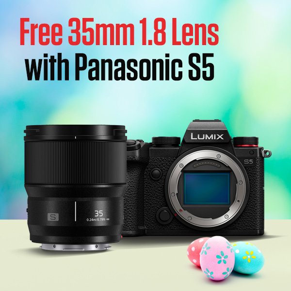Free 35mm 1.8 Lens with Panasonic S5
