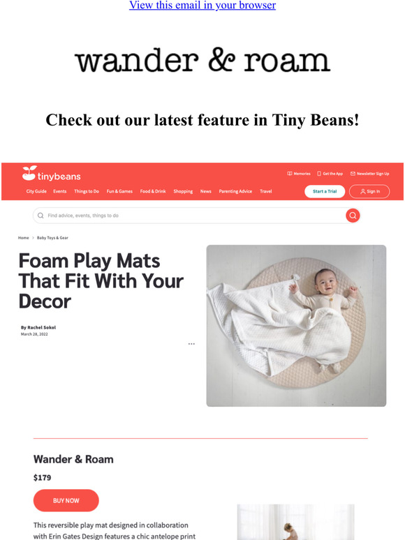 Check out our latest feature in Tiny Beans!