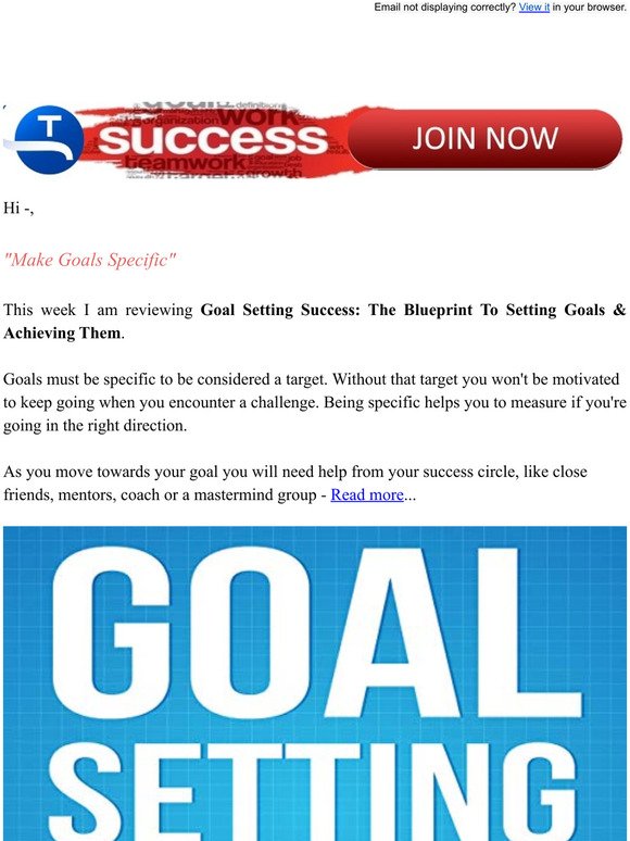 Make your goals specific