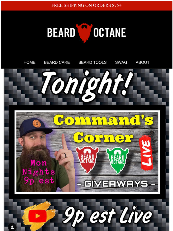  Beard Octane is Live on the Command's Corner Live Stream!